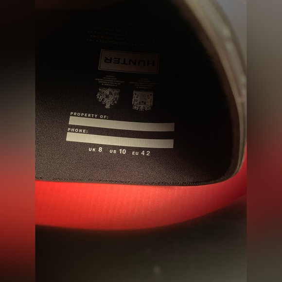 Hunter Shoes Hunter Original Refined Rain Boot ONYX Size 10 - Picture 5 of 6